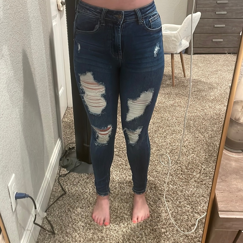 Blue jeans skinny